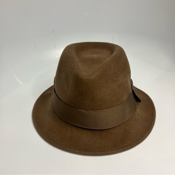 Zara Man 100% wool fedora hat brown size medium - Picture 1 of 6